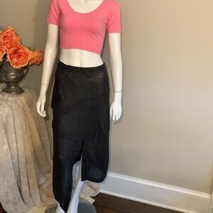 🖤 Liviana Conti black linen skirt 40